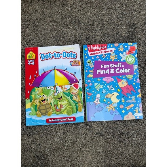 Other - Educational Activity Puzzles School Zone Highlights Kids Workbook Set Multi